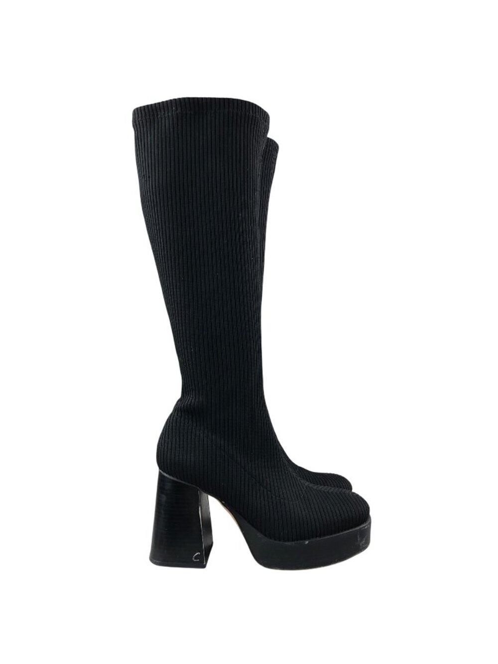 Circus NY Women's Size 8M Simone Black Closed Toe Platform High Heel Boots